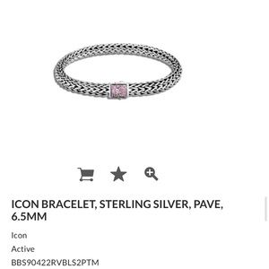 John Hardy Icon Bracelet with Pink Accent
